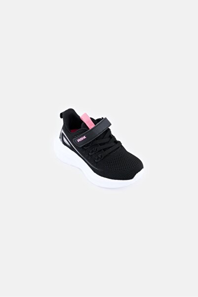 RBX Toddlers Girl Brand Logo Velcro Closure Shoes, Black
