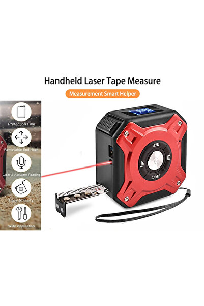 OEMTOOLS Ruletă laser profesională Lonn Pro M 6, măsurătoare laser 60m