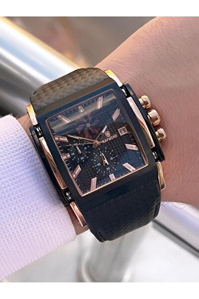 Raymond Special Leather Cord for Engagement and Grooms 2 Years Warranty 5 Atm Men's Wristwatch+Bracelet Rmd.54