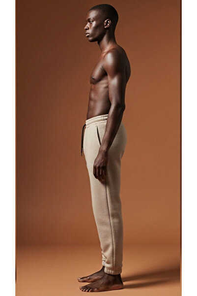 DARK AND BRIGHT Men's Jogger Pants with Elastic Waist and Drawstring, Side Pockets, Fleece Lining, Elasticated Cuffs