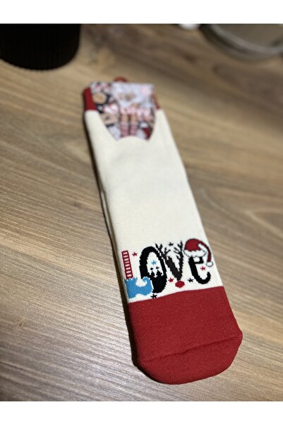 Lilyy Çorap Women's Thermal Christmas Themed Towel Socks