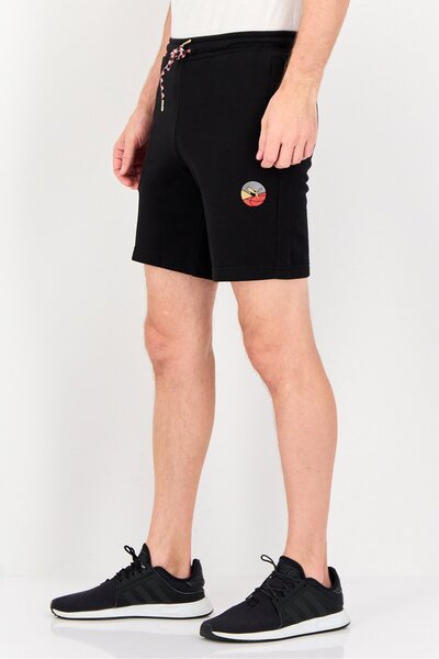 Puma Men Sportswear Fit Brand Logo Outdoor Shorts, Black