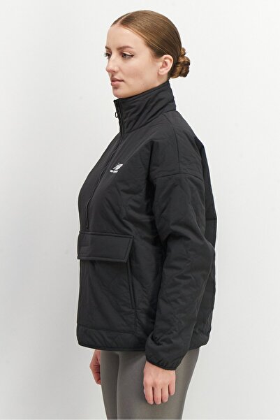 New Balance Women Oversized Fit Embroidered Logo Insulated Jackets, Dark Grey