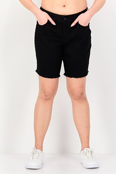 Seven 7 شورت نسائي قصة مريحة للتمدد، أسود