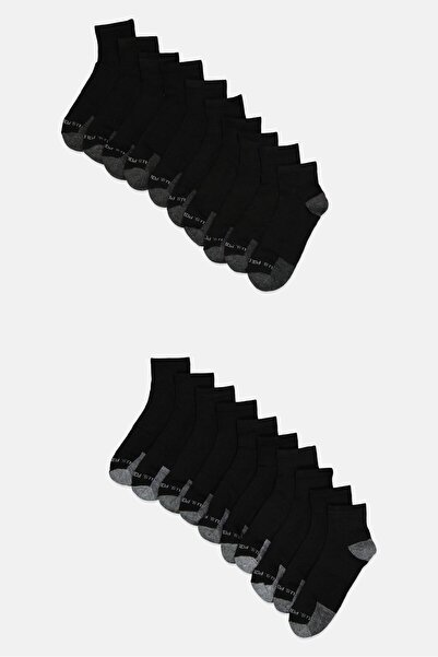 U.S. Polo Assn. Men 20 Pair Brand Logo Ultra Light Quarter Socks, Multicolor