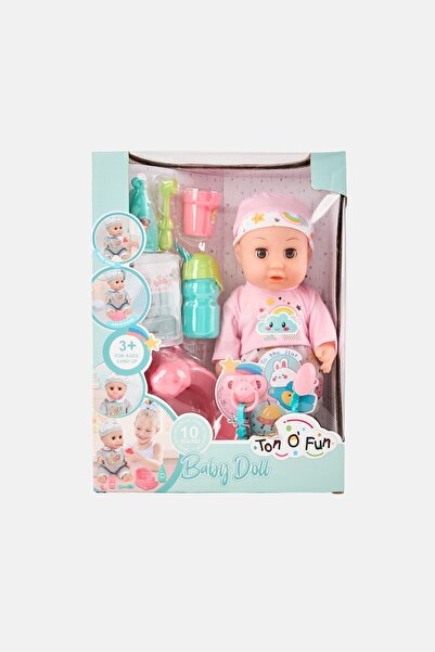 Ton O' Fun دمية طفل تفاعلية مع 10 أصوات مختلفة تتميز بالبكاء والتحدث والتغذية