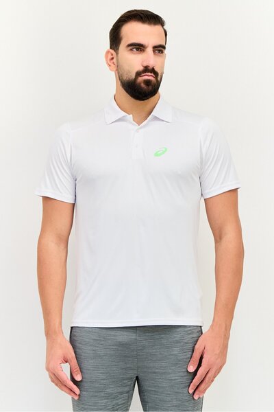Asics Men Sportswear Short Sleeve Training Polo Shirt, White