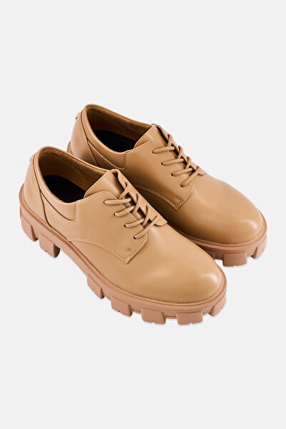 Nine West Women Leather Lace Up Shoes, Tan