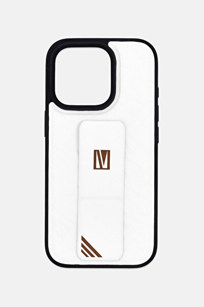 Levelo جراب مورفيكس كويرو لهاتف iPhone 16 Pro مع حامل، أبيض