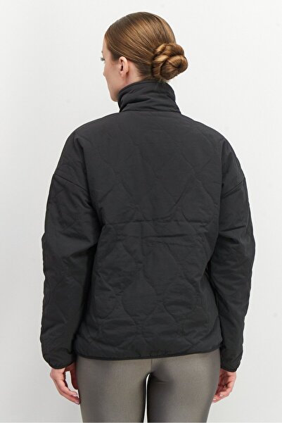 New Balance Women Oversized Fit Embroidered Logo Insulated Jackets, Dark Grey