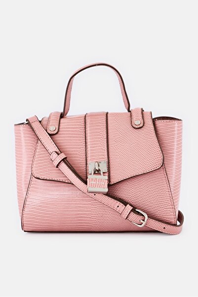 Anne Klein حقيبة ساتشل نسائية من جلد التمساح، لون وردي باهت