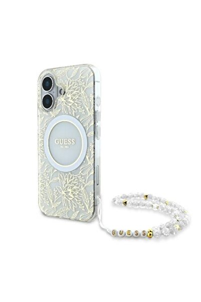 Guess Carcasă pentru iPhone 16, model electrostatic, cu model IML Flowers și ...
