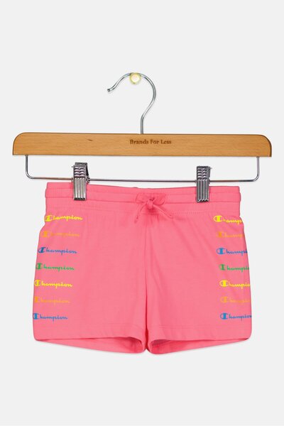 Champion Toddlers Girl Brand Logo Outdoor Shorts, Pink