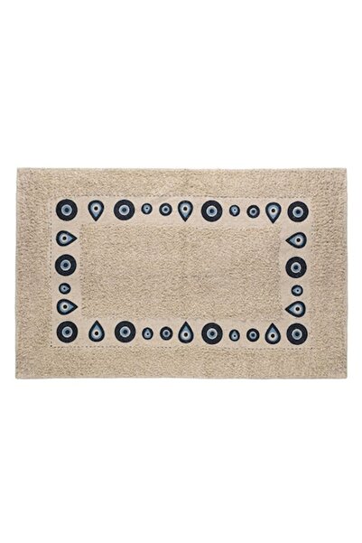 OEM Bath mat ISJ1394, Cotton, Eye design, 80 x 50cm, Beige