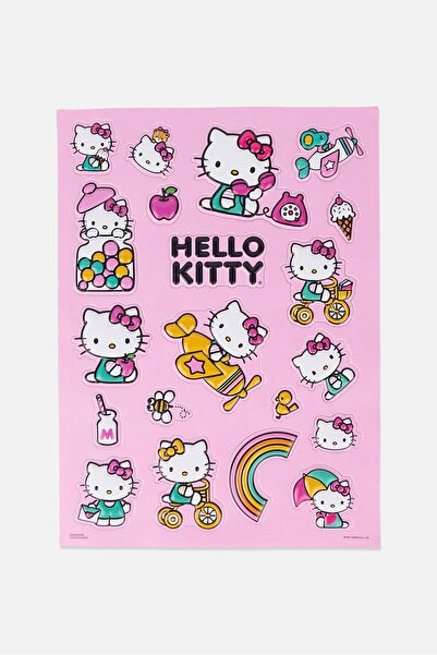 SANRIO ملصقات هالو كيتي للبنات الصغار، ورقة واحدة، متعددة الألوان
