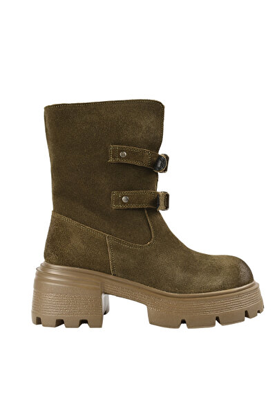 FORMAZIONE Cizme casual, femei, FORMAZIONE, D28-7F kaki, piele intoarsa 40