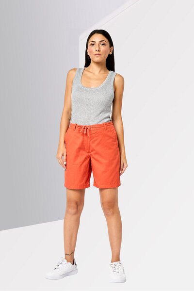 Lacoste Women Embroidered Logo Basic Shorts, Rust