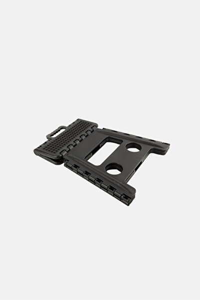 Lifestyle Plastic 13 Inch Folding Step Stool With Handle, Black