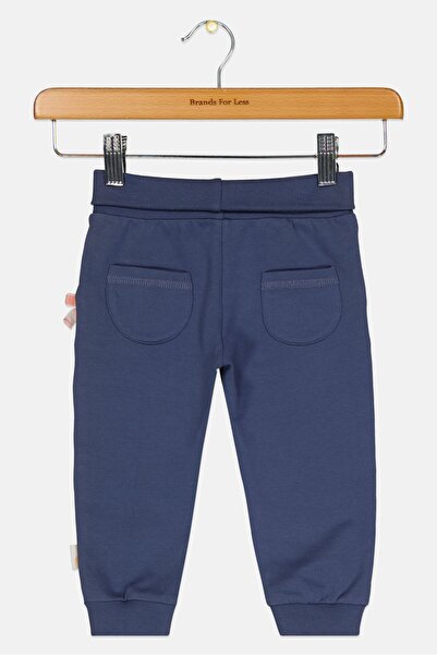 Sophie Toddlers Girl Embroidered Logo Pull On Pants, Navy