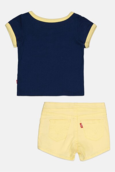Levi's Toddlers Girl 2 Pcs Graphic Print Top And Shorts Set, Multicolor