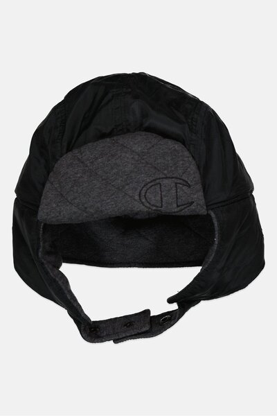 Champion قبعة صياد منفوخة بشعار العلامة التجارية للرجال، رمادي غامق