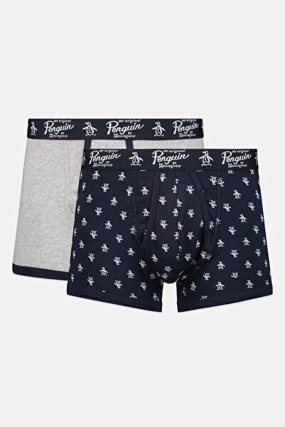 Original Penguin Men 2 Pcs Brand Logo Trunks, Multicolor