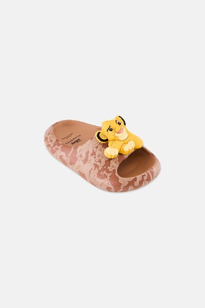 Disney Toddlers Boy The Lion King Slip On Slides, Brown