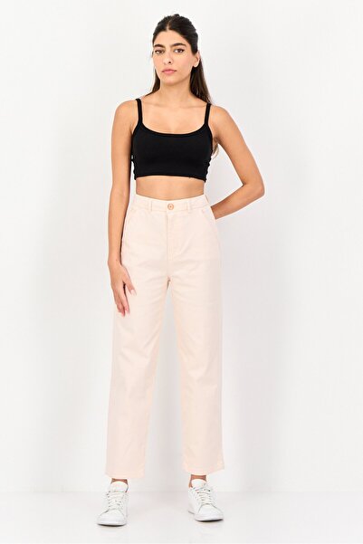 Reiko Women Regular Fit Solid Chino Pants, Pink