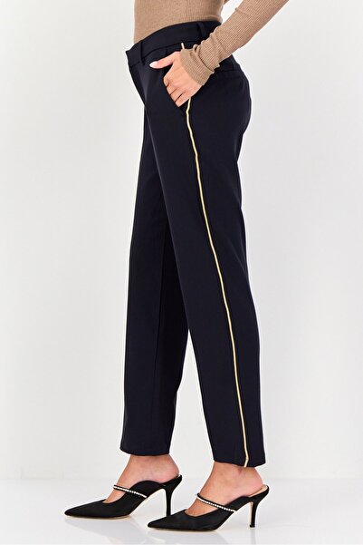 Reiko Women Regular Fit Solid Dress Pants, Dark Navy