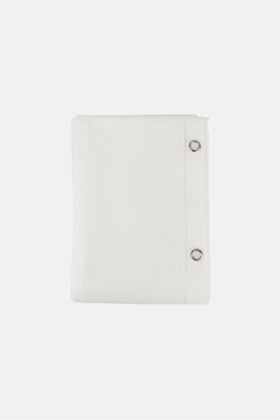 simply green بطانة ستارة دش بحلقات معدنية، لون أبيض