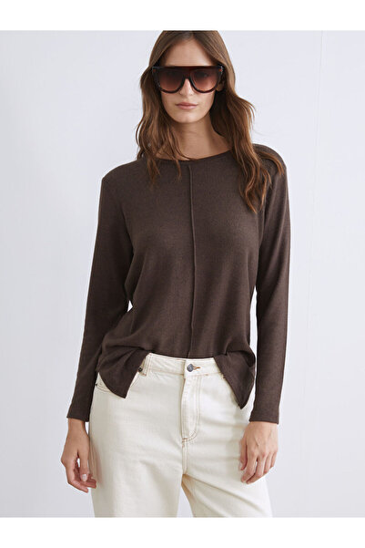 LC Waikiki Brown Crew Neck Women's T-Shirt
