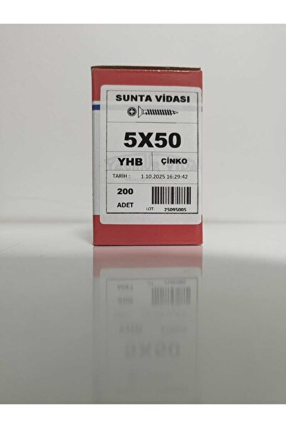 yağmur vida 5x50 Sunta Vidası (200 Adet=1 Kutu)