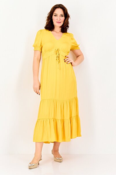 ORSAY Women Plain Maxi Dress, Yellow