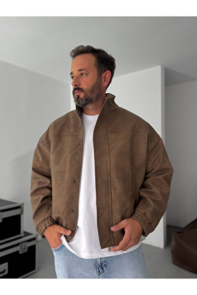 BYBASICMAN Açık Kahve Bomber Deri Mont EP-7321