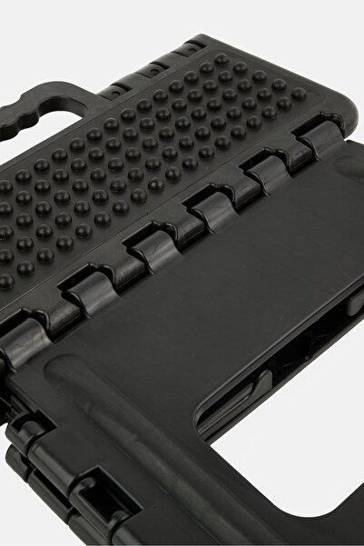 Lifestyle Plastic 13 Inch Folding Step Stool With Handle, Black