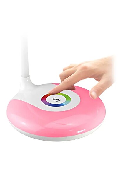 Aptel Desk lamp, multicolor LED, touch control, white, 44 cm
