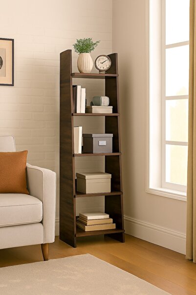 UnicSpot Biblioteca cu 5 rafturi, maro, 56x34x172 cm