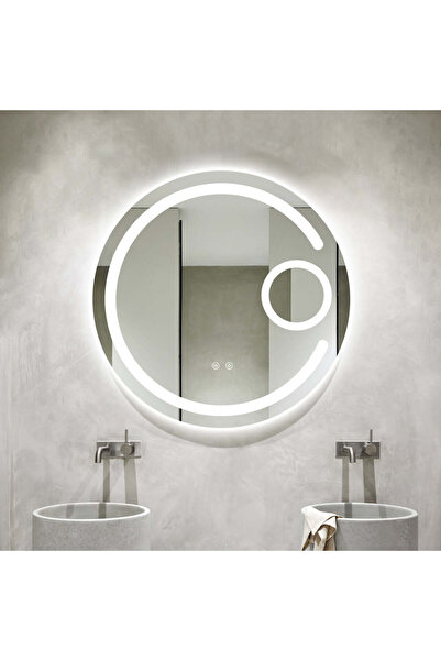 Smack Oglindă tactilă LED, 70 x 70 cm, funcție de dezaburire, oglindă cosmetică,