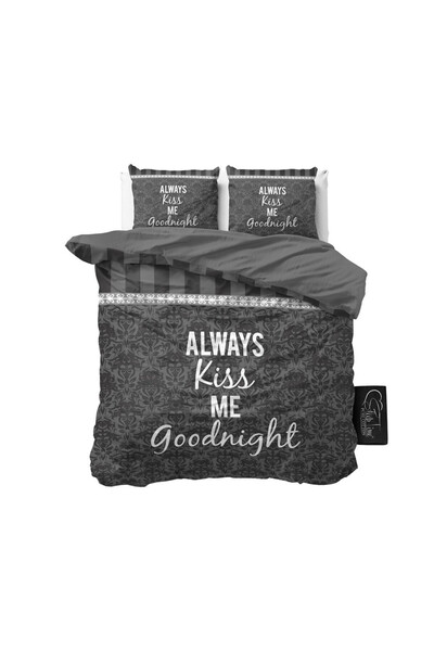 Sleeptime Premium bed linen set - OEKO-TEX® Standard 100, Grey, Cotton, 135 x 200 cm, Origin Netherlands
