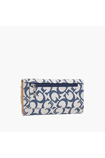 Guess Abbas Monogram Print Tri-Fold Wallet