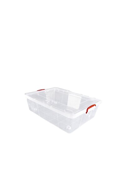 SokShop Storage Box with Wheels, 38 Liters, 66cm X 46cm X 18cm, Sterk