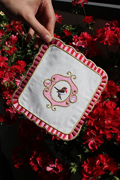 YXL HOME Love Birds Compatible Presentation Set of 6 Cocktail Napkins Coffee ...