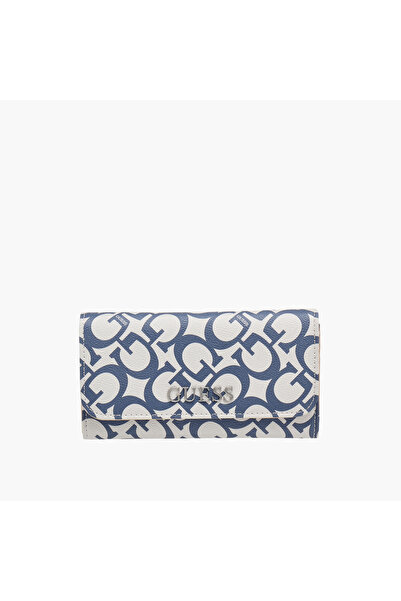 Guess Abbas Monogram Print Tri-Fold Wallet
