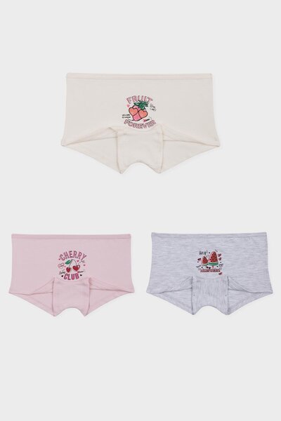 BAYKAR Boxer din lycra cu imprimeu colorat din bumbac pentru fete, pachet de ...