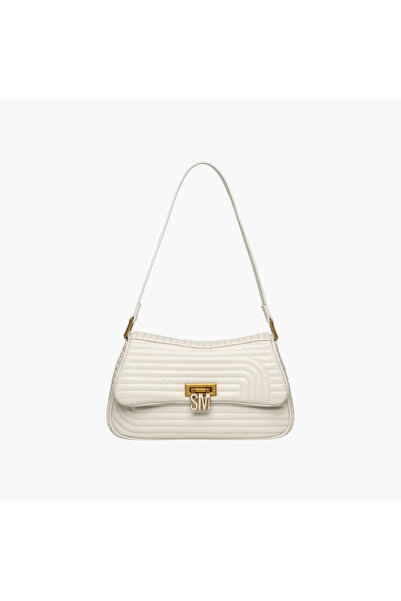 Steve Madden Quilted Shoulder Bag with Button Closure