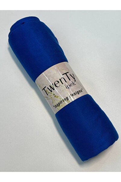 Twenty&love أزرق بلون الكوبالت لونًا من الشال القطني الممشط