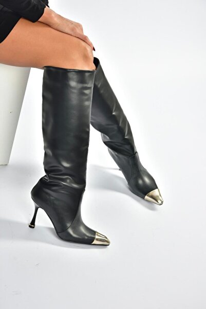 Fox Shoes حذاء نسائي أسود بكعب رفيع V752574109