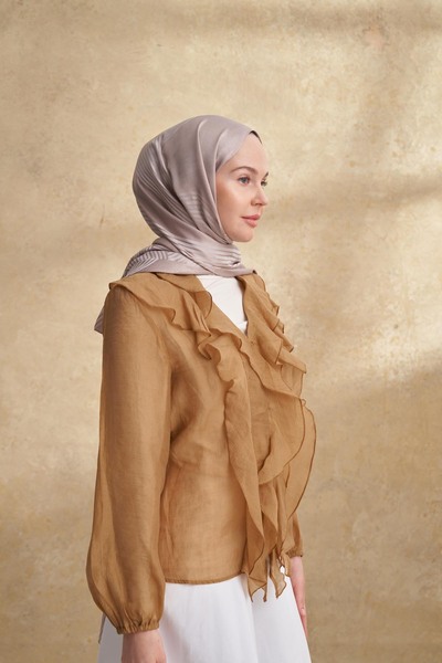 ARMANDA Fiori Jakar Line Pattern Shawl - Vi̇zon