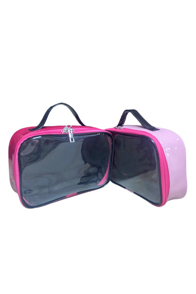 Maykis ŞEFFAF KAPAKLI 2Lİ SET MAKYAJ VE SEYEHAT ÇANTASI