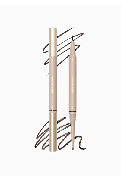 SHEGLAM 2-in-1 Eyebrow Pencil – Waterproof, Chocolate Tone